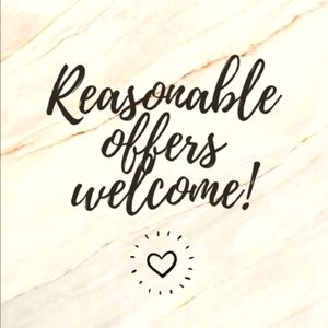 Reasonable offers are always welcome! 🤗💕